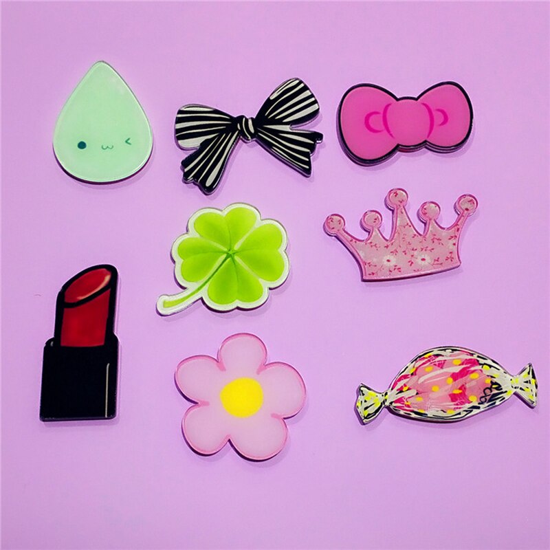 Mooie Wolken Regenboog Lippenstift Broche Acryl Pin Badges Pictogrammen Op De Rugzak Medaille Decoratie Badge Voor Kleding