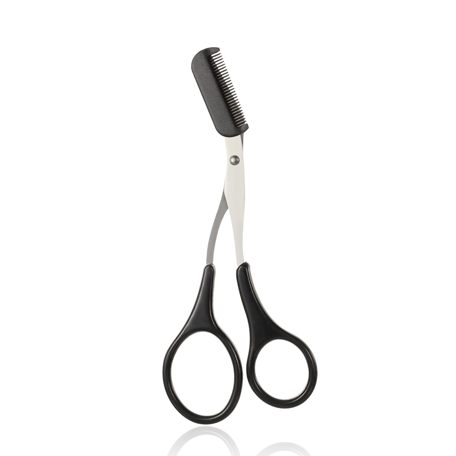 Wenkbrauw Trimmer Schaar met Kam Wenkbrauw Vormgeven Cut Schaar Antislip Vingergrepen Ontharing Schoonheid Accessoires: Rood