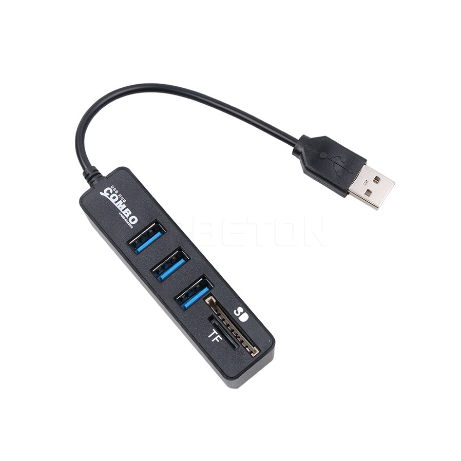 Kebidu USB Hub Combo 3/6 Poorten USB 2.0 Hub Hoge Snelheid Splitter Multi USB Combo 2 In 1 SD/TF Card Reader Voor PC Laptop Computer