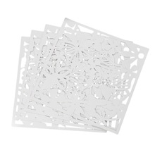 4 Pieces Screen for Living Room Hanging Screen Curtain of Room in Polyethylene Partition of Room White 40 x 40cm