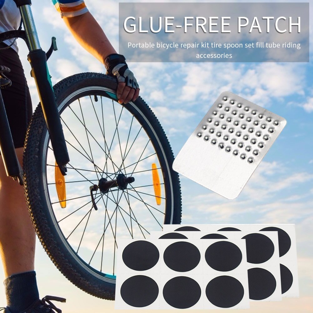 Inner Tube Patches Bike No Glue Bicycle Tire Repair Tools Kit Riding Parts Easily Installation Personal Bicycle Parts