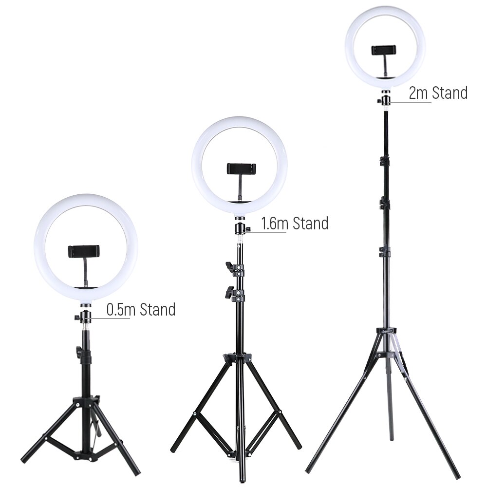 26cm/10inch LED Selfie Anello di Luce Dimmable HA CONDOTTO LA Lampada Anello Foto Video Macchina Fotografica Del Telefono Luce ad anello Per in diretta YouTube Luce di Riempimento