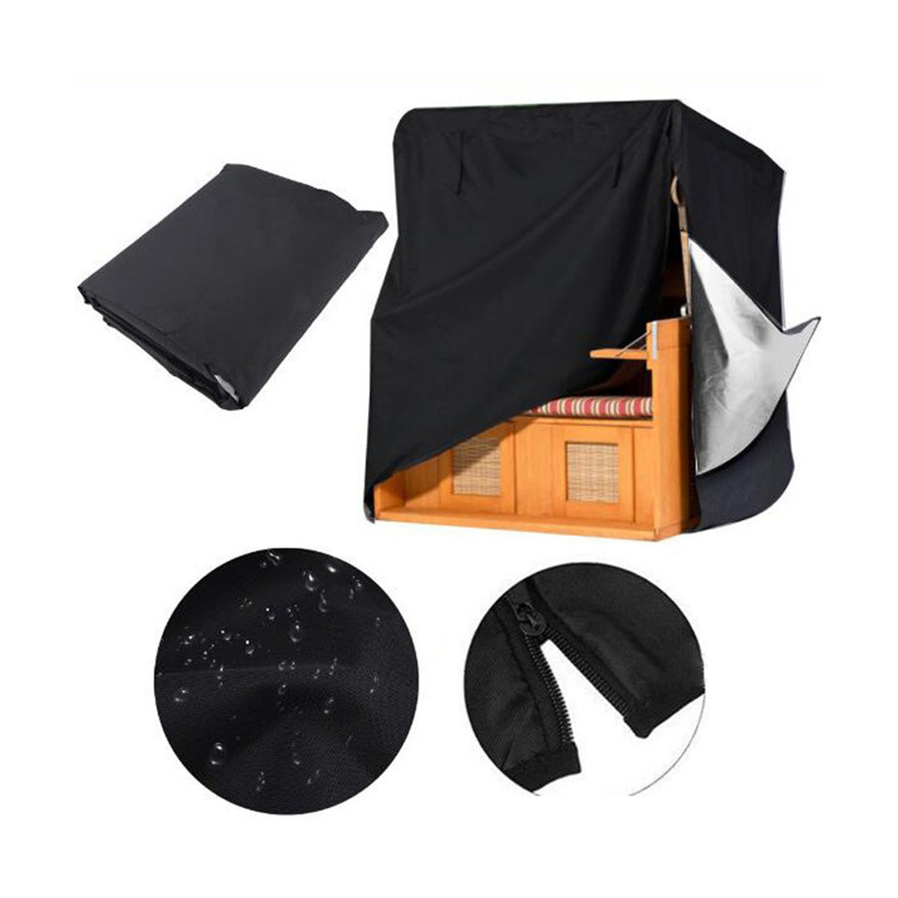 Garden Bench Dustproof Cover Waterproof Breathable Outdoor Bench Seat Cover Black Outdoor Furniture Cover UV Protection Useful