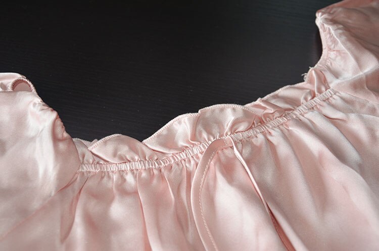 Silke natkjole 100%  naturlig silke charmeuse satin silke sommer stil kvinder natkjole position print plus size dame tøj