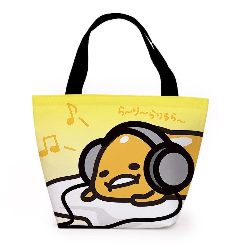 Gudetama Cartoon Cute Canvas Portable Lunch Bags Women Lunch Box Thermo Bag Office School Picnic Cooler Bag Bolsa Termica: 26