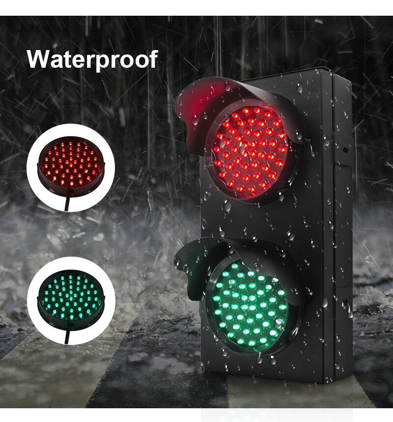 100mm Steel Case Mini Red Green LED Traffic Lights
