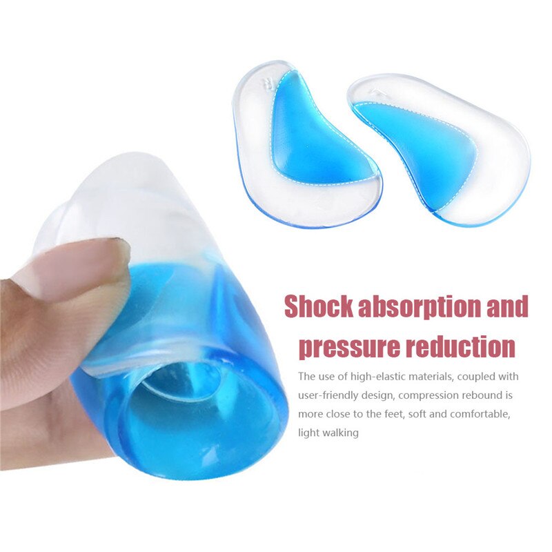 Plantilla ortopédica plantilla soporte arco pie plano zapato Corrector cojín relleno de Gel de silicona ortopédicos pad