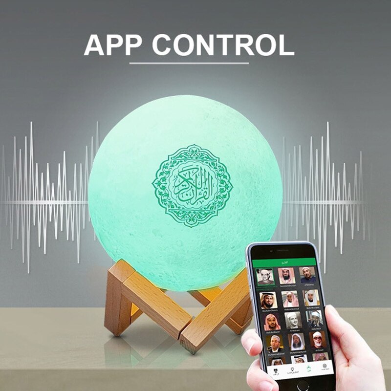 Quran Bluetooth Lautsprecher Mond Lampe mit Unterstützung Regal APP Kontrolle Nacht Licht mit Koran Rezitation Übersetzung
