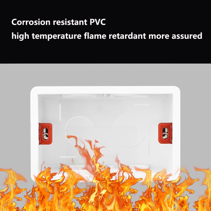 118 Type US AU Standard Universal Bottom Box Wall Housing Light Switch Socket Mounting Box Inner Cassette Junction Box