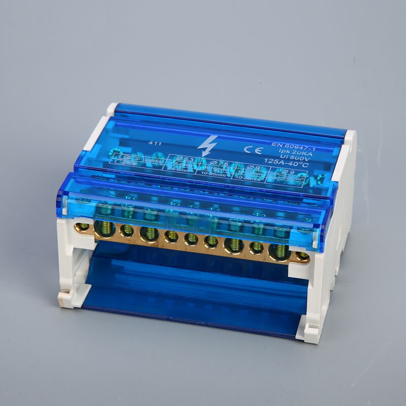 1PC 207 211 215 Terminal Block Din Rail distribution Box 407 411 415 160A Plastic waterproof junction box: 411