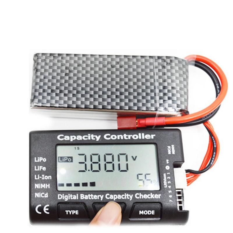 Lcd digital batteri tester tester batterikapacitet spænding tester checker til lipo lif li-ion batteri strømforsyning måler