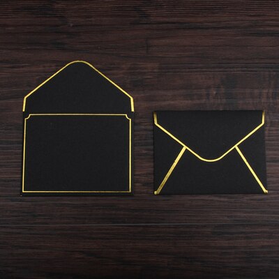 20 stk/sett svovelsyre papir konvolutt tykkere europeisk vintage stempling utskrift konvolutt for bryllup brev invitasjon: 20 stk sort