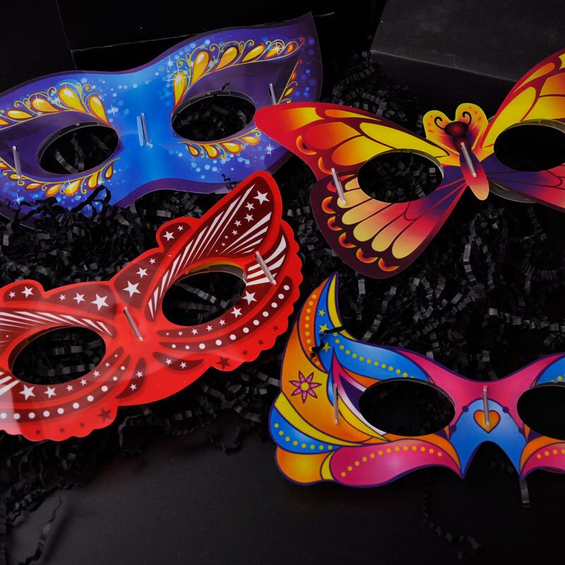 Fluorescerende Masker Lichtgevende Eye Masker Half Gezicht Masker 61 Kinderen Dag Props Bar Maskerade Festival Levert