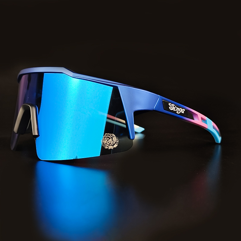 Cykelsolglasögon utomhussporter cykelglasögon polariserade glasögon män kvinnor mountainbike racercykel cykelglasögon solglasögon: Gul / Vit