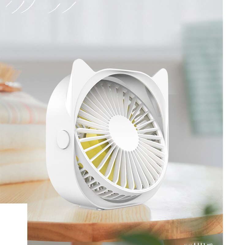 Usb Oplaadbare Mini Pocket Fan Elektrische 3-Speed Verstelbare Draagbare Kleine Ventilator Desktop Computer Batterij Stille Ventilator