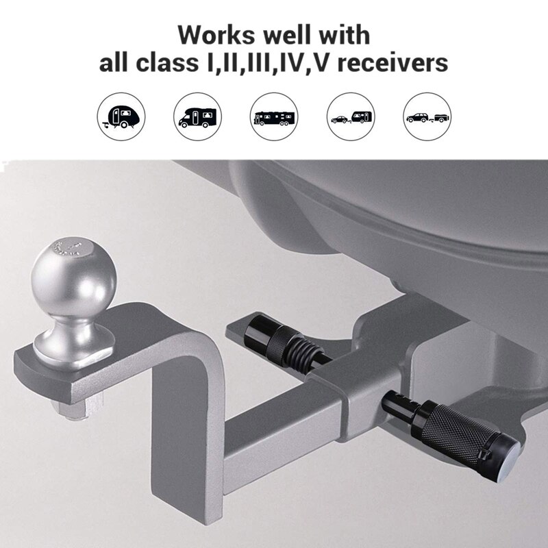 5/8 inch Extra Long Heavy Duty Trailer Hitch Locking Pin Set Receiver Hitch Lock with Anti-Rattle, Keys, Rubber Cap for Class II