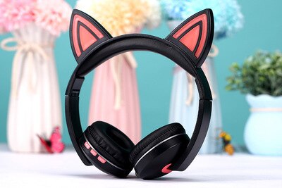 Neue Katze ohr Headset Bluetooth Headset Sport glühen kabellos Stereo faltbare Headset: Multi-Farbe