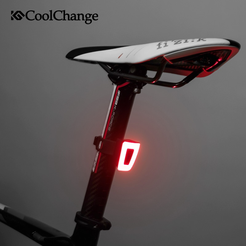Coolchange Fiets Licht Multifunctionele Ultralight Usb Chargable Fietshelm Bike Achterlicht Veiligheid Night Bike Accessoires