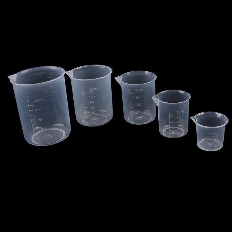 2PCS 25ml/ 50ml/100ml/150ml/250ml Transparent Plastic Bottle Graduated Measuring Cup For Baking Container For Mea