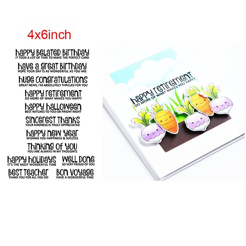 Mini dieren zinnen kabouters eten transparante stempels transparante stempels voor doe-het-zelf scrapbooking papier kaart: Ww0744 een 1