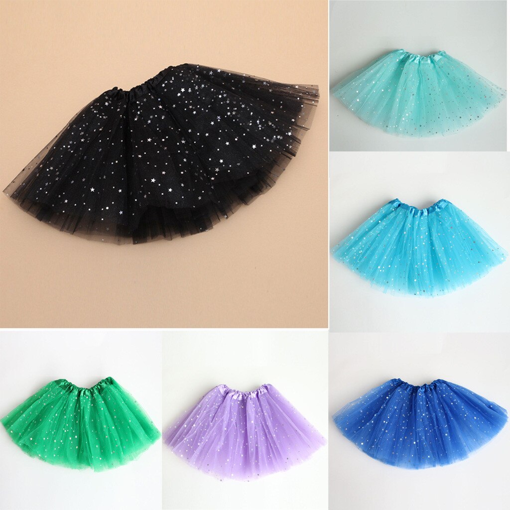 Toddler Baby Girls Tutu Party Dance Ballet Costume Dot Print Sequins Skirts