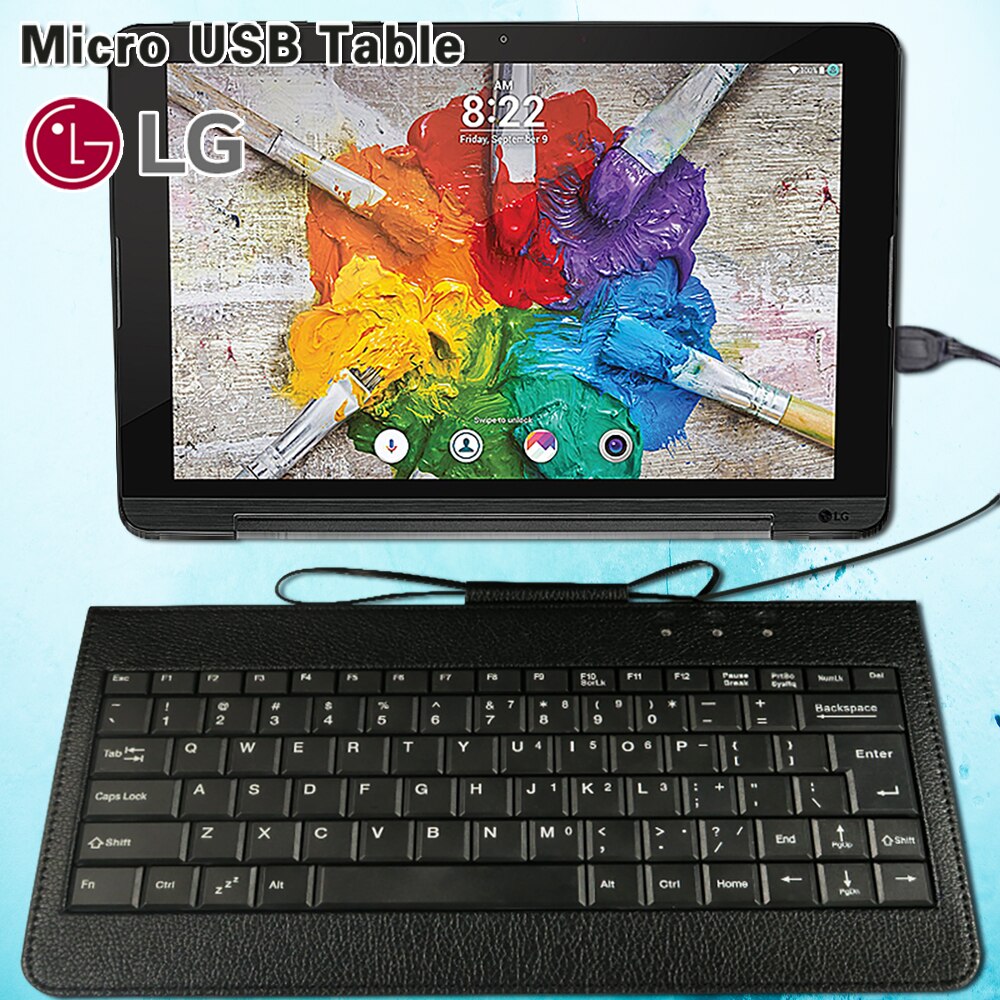 Ultradunne Wired Keyboard Geschikt Voor Lg G Pad 10.1 V700 Anti-Kras Licht En Dun Tablet micro Usb Keyboard + Beugel