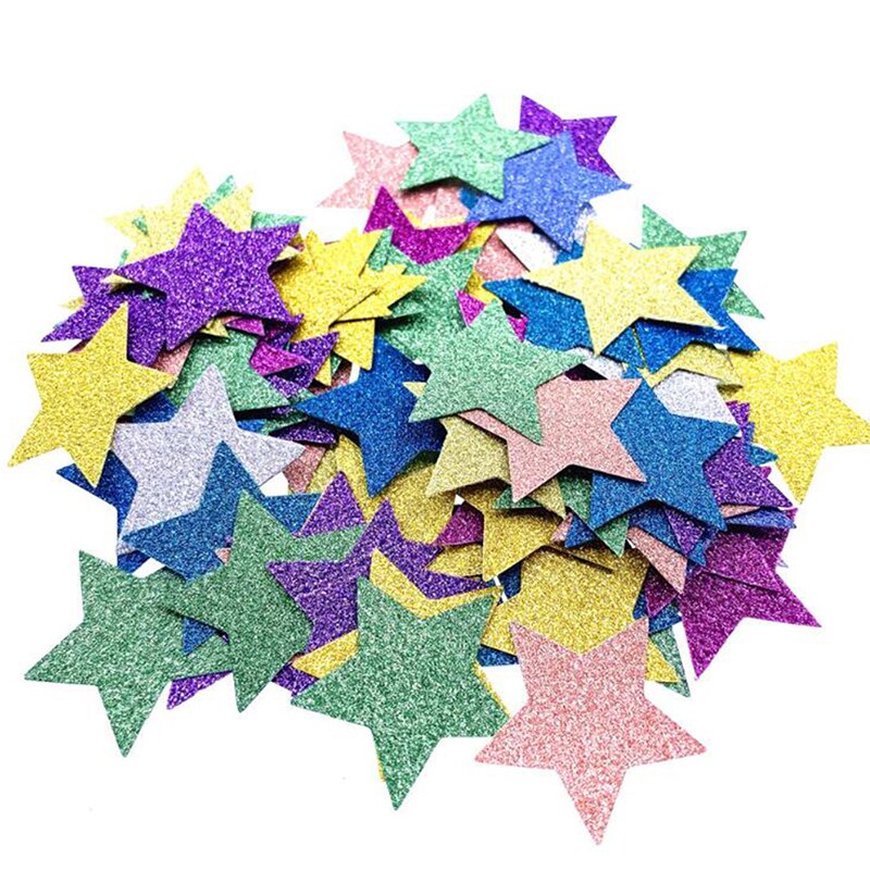 Caja de decoración de relleno estrella de cinco puntas redonda amor Confetti decoración de boda decoración de dispersa a mano