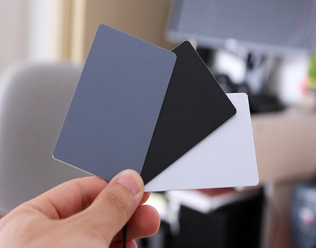 Camera Accessories 3 in 1 Pocket Digital Camera 18% White Black Grey Balance Card with Neck Strap