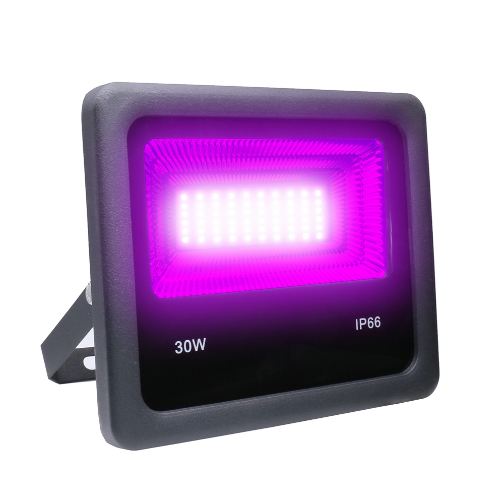 Anjoet uv led projector 10w 20w 30w 50w luz ultravioleta 395nm lâmpadas 85-265v lâmpada fluorescente preto luz festa de halloween baile: 30w / US plug