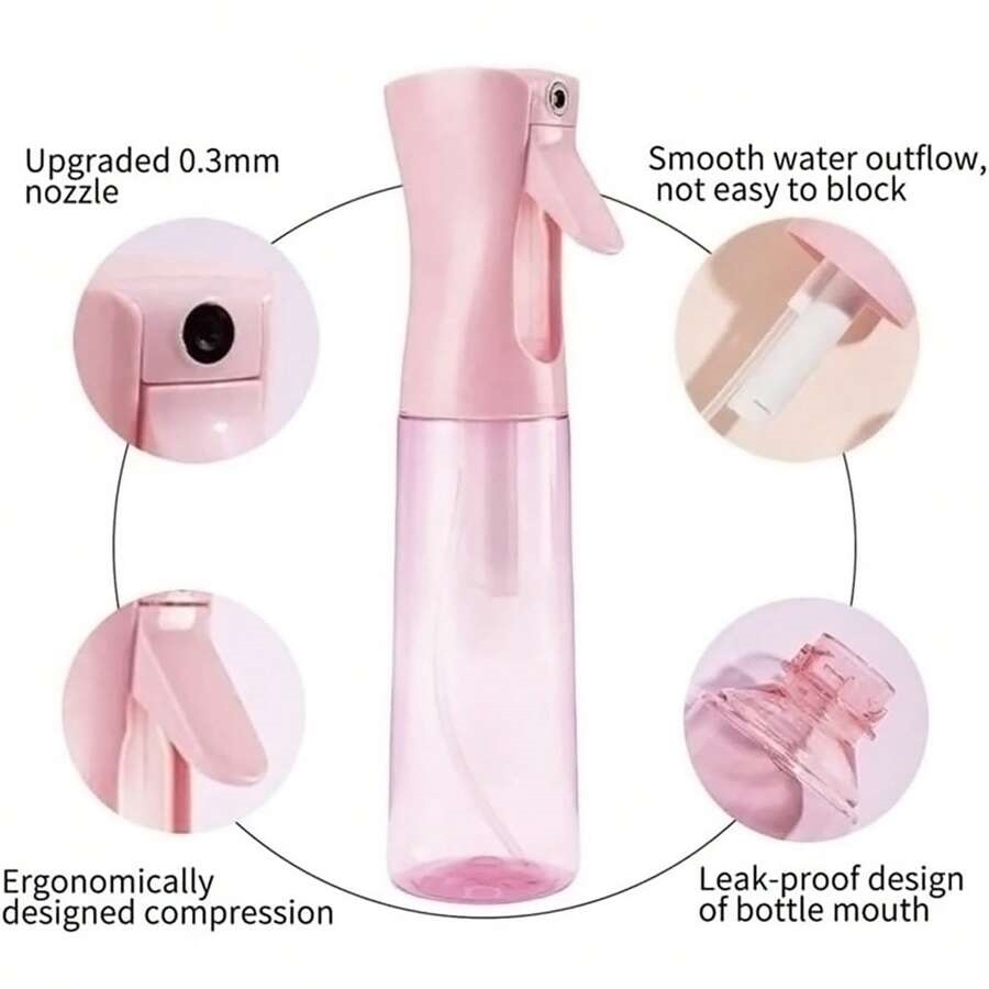 300ml garrafa de spray de alta pressão colorido claro beleza cabeleireiro pulverizador recarregável névoa spray dispensador para limpeza de plantas
