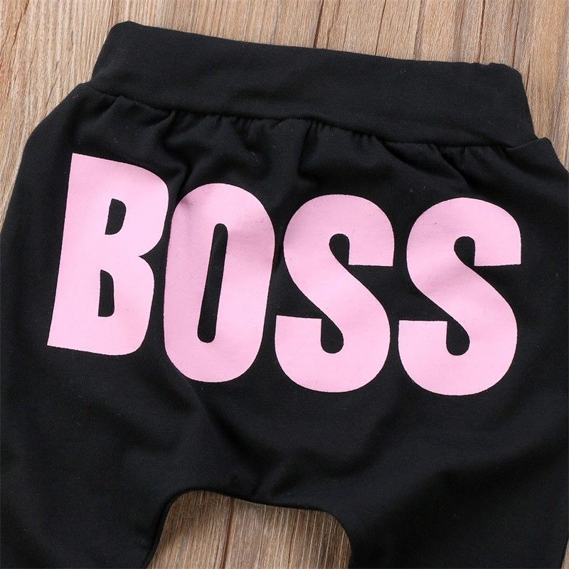 Nuovo Infantile del Bambino Dei Capretti Del Bambino Della Ragazza del Ragazzo Pantaloni Stile Harem Bambini Del Bambino Sudore Gonne E Pantaloni Leggings Pantaloni Lettera Vestiti 1-5T