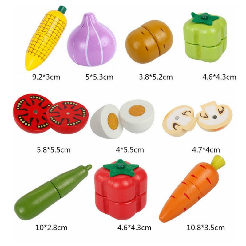 Per bambini di Simulazione di Frutta e Verdura di Educazione Precoce di Legno Ragazzo e Ragazza Giocattoli di Cucina Da Cucina Magnetico Combinazione Set Regalo