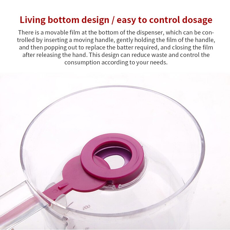 Beslag meel pasta dispenser slagroom verdeler maatbeker 900ml voor cupcakes pannenkoeken koekjes cake muffins bakgereedschap