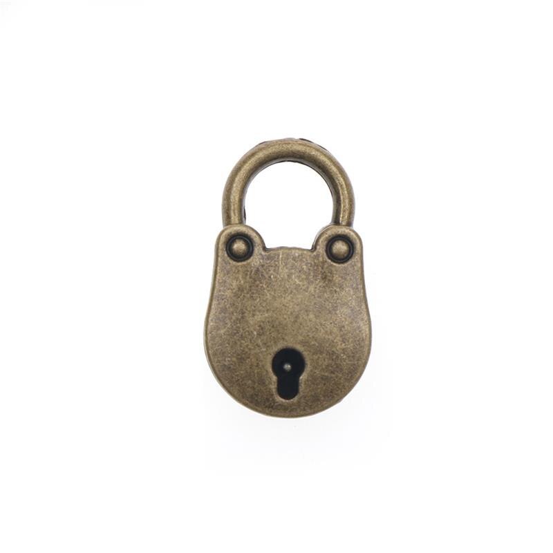 Kinesisk vintage hængelås gammel stil lås notesbog bagage bælte antik bronze forgyldt hængelås med nøgle kuffertlåse hardware