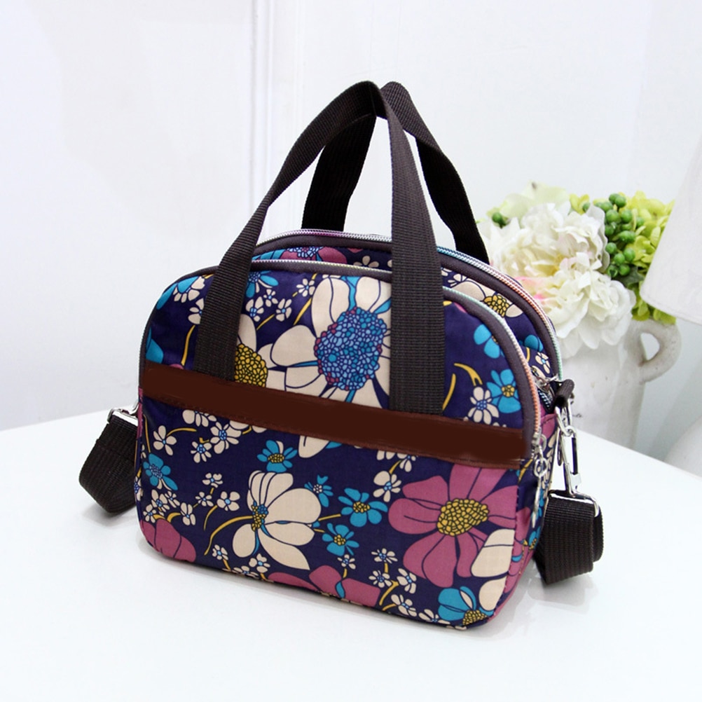 Women;s handbags Nylon Flower Printed Lady Shoulder Bag Casual Women Messenger Bags Ladies Mummy Bag Large Capacity Hand Bags: b