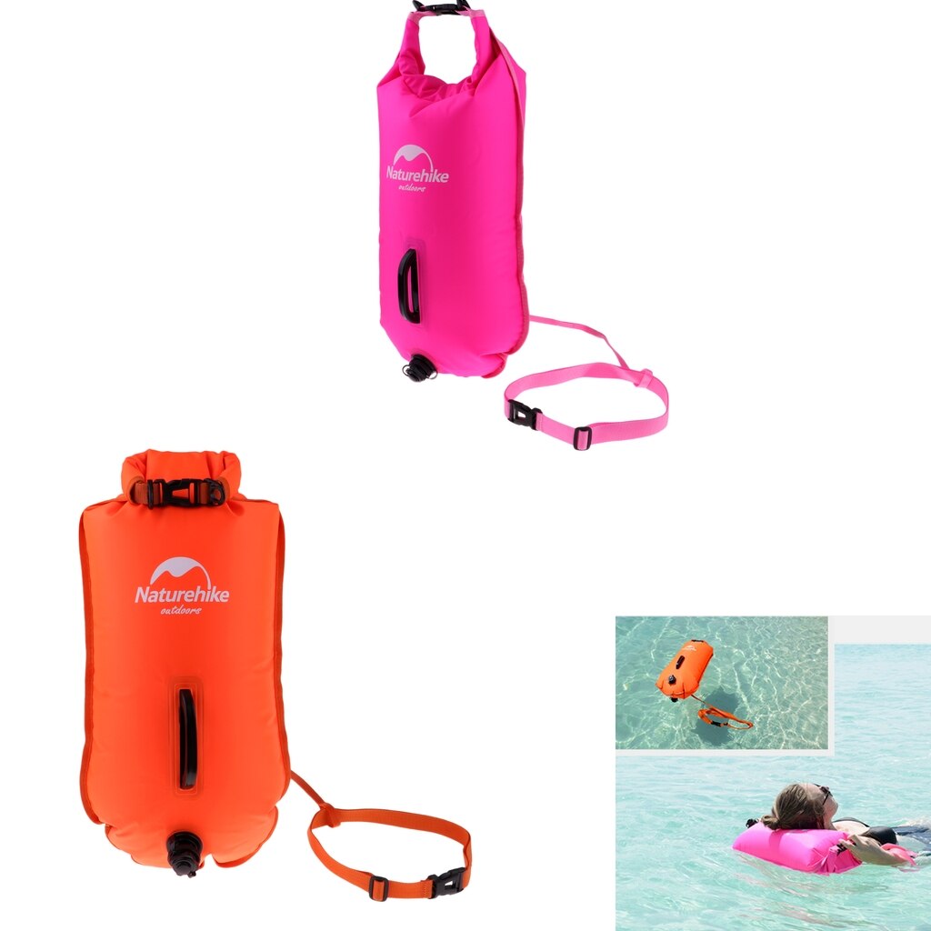High Visibility Inflatable Swimming Dry Bag Safety Swim Buoy Pull Float Waterproof Sports Bags for Surfing Fishing Water sports