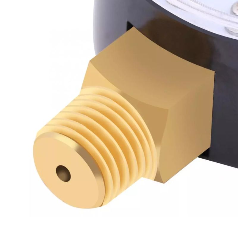 0-4 bar /0-60 psi luchtcompressor hydraulische drukmeter brandstof lucht olie hoog vacuümmeter 1/4\ " npt zijmontage  y5ld