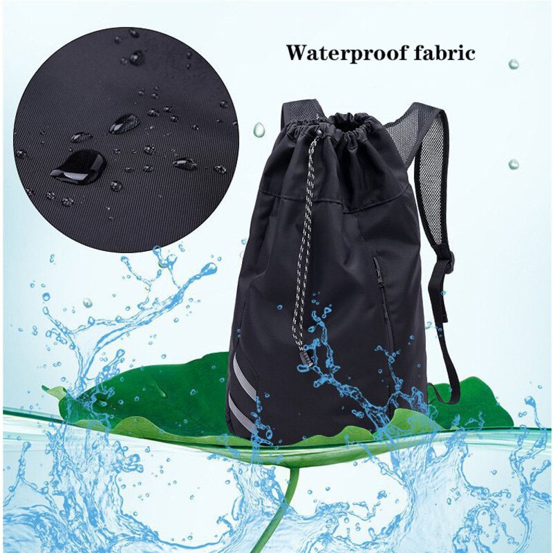 Mochila De Fútbol para hombre, Bolsa Escolar de gran capacidad, con cordón para gimnasio, baloncesto, bolas, cubo impermeable, deportes al aire libre, viajes