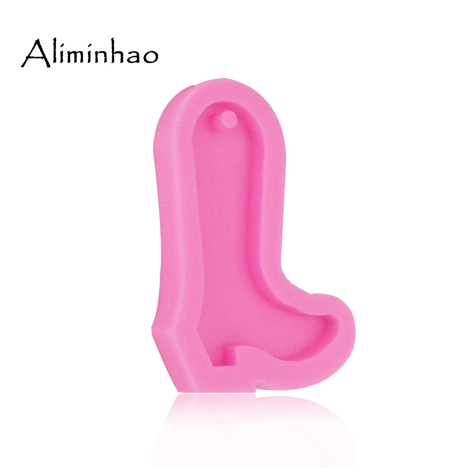 DY0066 Shiny cowboy boot siliconen mal voor sleutelhanger mallen Schoenen polymeer klei DIY Sieraden Hanger Maken epoxyhars mal