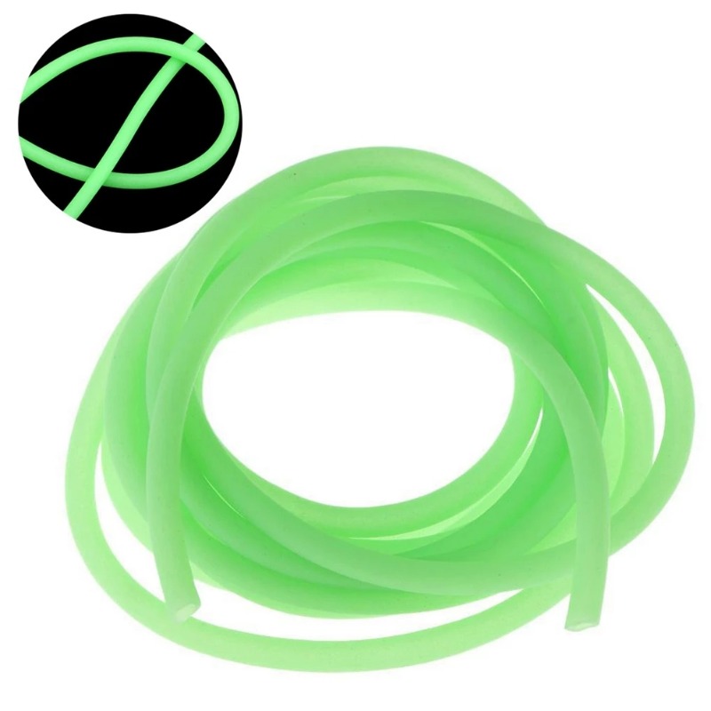 Manguera de Pesca luminosa de 0,8/1/1,5/2mm, tubo antidesgaste de silicona, mangas de aparejo, Pesca de aguas profundas, herramientas de aparejos de Pesca Iscas