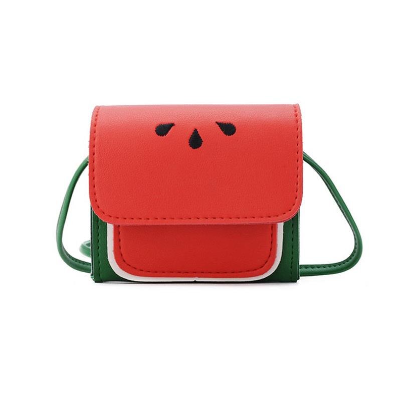 Mooie Cartoon Fruit Vorm Kids Schoudertassen Leuke Watermeloen Draagbare Messenger Bag Crossbody Tas Voor Kinderen