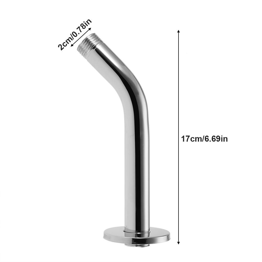 6 '' rustfrit stål rund top bruser arm rør vægmontering til badeværelse loft brusehoved