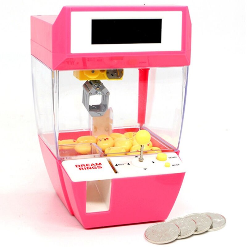 Doll Claw Machine Mini Slot Game Vending Candy Machine Grabber Arcade Desktop Caught Fun Music Funny Toys Gadgets Kids