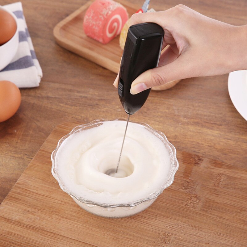 1PC Electric Milk Frother Egg Beater Kitchen Drink Foamer Whisk Mixer Stirrer Coffee Cappuccino Creamer Whisk Frothy Blend