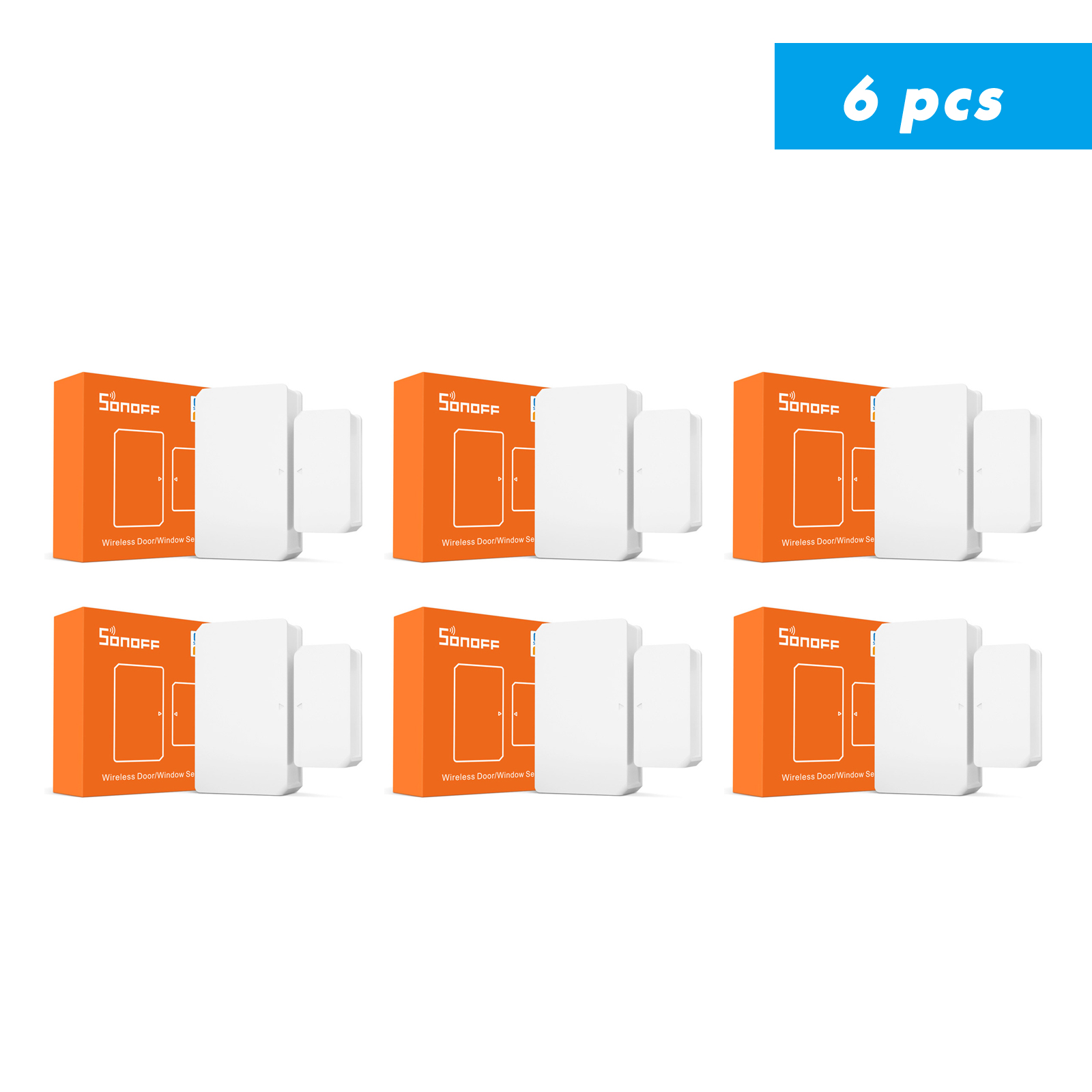 SONOFF Zigbee Tür Fenster Sensor SNZB 04, Arbeit Mit SONOFF ZBBridge Zigbee Brücke, Zuhause Assistent über Zigbee2mqtt: SNZB04-6Stck