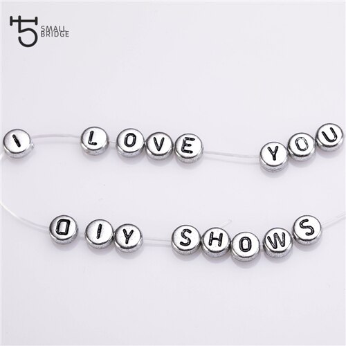 200 stuks Platte Ronde Acryl Letter Kralen voor sieraden maken Armband DIY Accessoires Alfabet Diy Kralen P600: P605