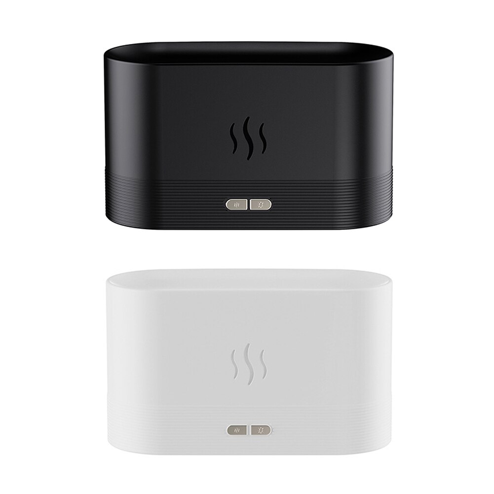 Elektrische Luchtbevochtiger Aroma Olie Diffuser Aromatherapie Essentiële Met Vlam Lamp Warm Nachtlampje Voor Thuis Winter
