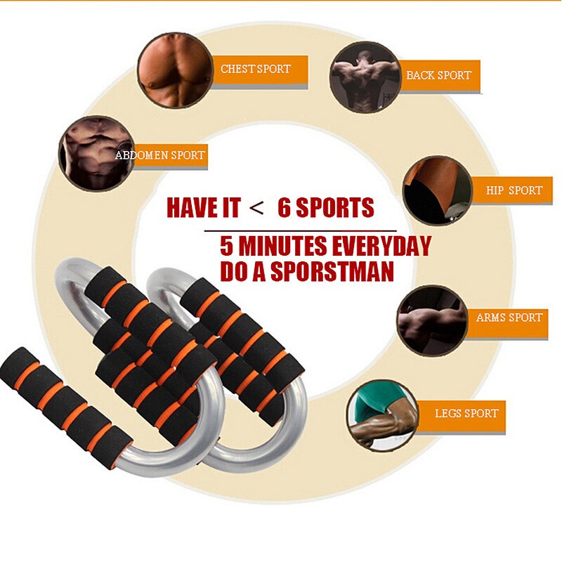 Sports Push Up Bar S Shaped Push-Up Rack Comprehensive Fitness Exercise Stainless Steel Pushups Arm Muscle Training