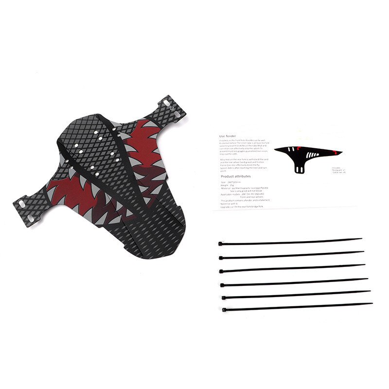1PC Durable Bicycle Mudguard Front Rear Mudguard Cycling Road Mountain Bike Bicycle Fender with 6 Fixing Strap Bike Accessories
