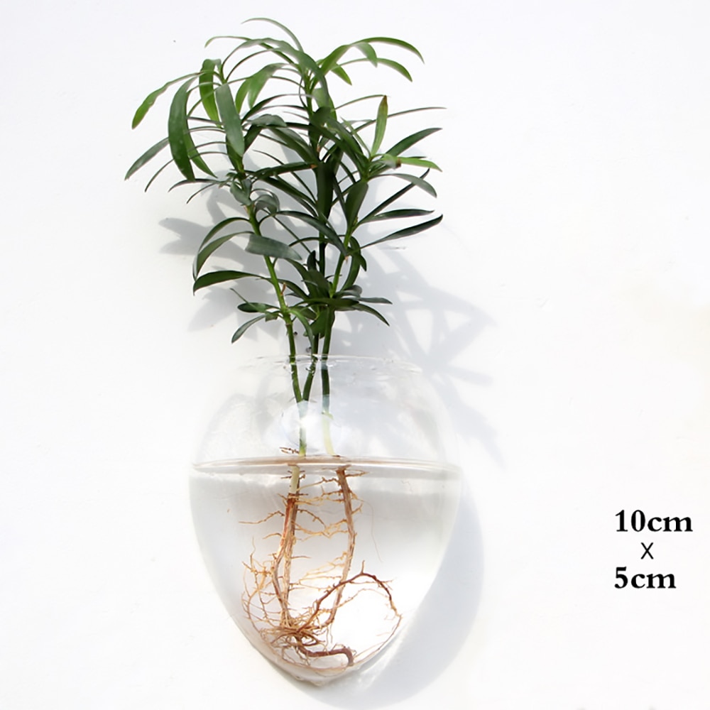 Vase à Fleurs en Verre Suspendu au Mur, à la , Terrarium Mural, Aquarium, Conteneur, Pots de Décoration de Jardin, pour la Maison